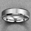 Cloyo Brushed Tungsten Carbide Wedding Band Ring Comfort Fit Wedding