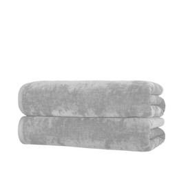 Royal Comfort 32x64 Solid Color Cool Gray (2 per Pack) Terry Velour Beach Towel. Made with 100% Cotton Weighing at 16.0 lbs per doz. Why Settle for Polyester get The Real Thing!