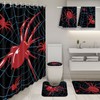 Nuanchu 6 Pcs Bathroom Sets with Shower Curtain and Rugs