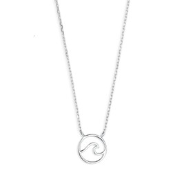 XENOX® Wave Necklace – Women's Necklace Made of High-Quality 925 Sterling Silver with Wave Pendant, Sterling Silver