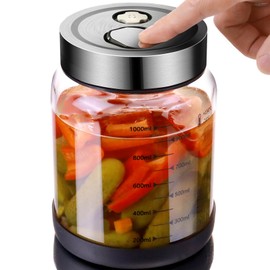 Matifaner 40 oz Fermentation Mason Jar, 40 oz Glass Pickle Jar for Fermenting, Glass Canister for Food,Kitchen Glass Container for pickle, flour, Cookie, Candy, Loose Tea(40 oz)