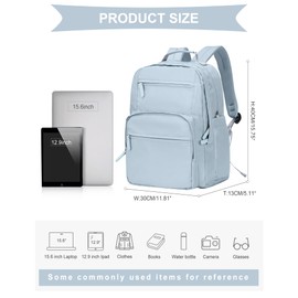 wepadre Backpack For School Women Men School Bag Aesthetic Backpack For College School Backpacks For Teen Girls High School Backpacks With Laptop Compartment Travel Bookbag Blue