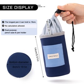 EASTHILL Desk Organizer Pencil Holders Pen Case Pouch for Girls Home School and Office Supplies-Navy