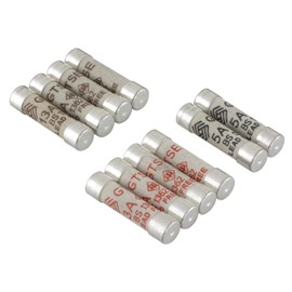 GTSE Mixed Pack of Electrical Fuses, Pack of 10, Household Domestic Mains Plug Ceramic Fuses, 240V, BS 1362 Compliant, 3A 5A 13A