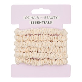Oz Essentials Small Scrunchie 6 Pack - Cream