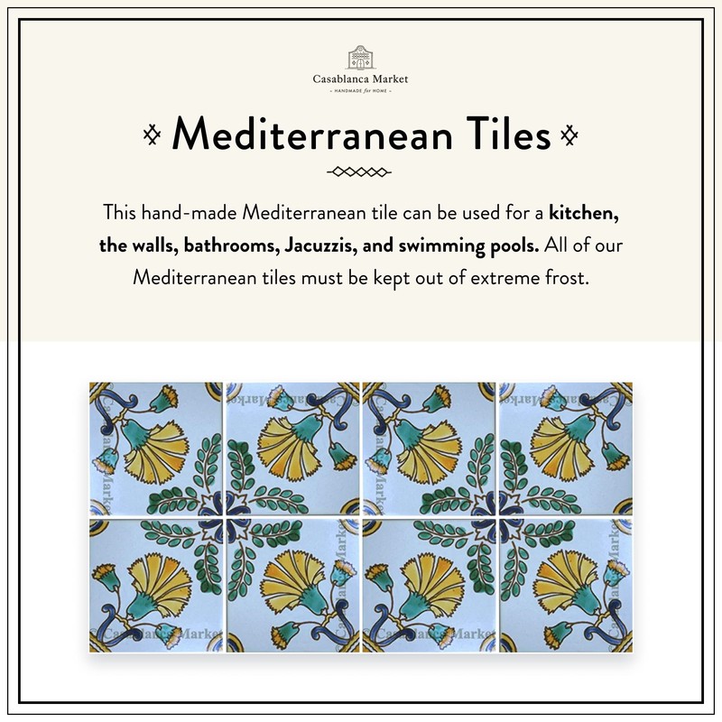 Casablanca Market MT029 Mediterranean Ceramic Cypress Decorative Tile