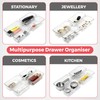 Amtido 4 Pack Drawer Organisers - Sturdy Clear Plastic -