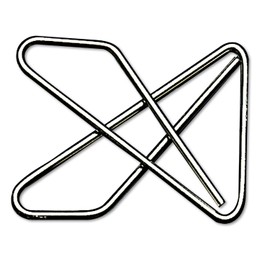 ACCO Ideal Butterfly Paper Clamps, Steel Wire, Small 1.5 Inch Size, 100 Sheet Capacity, Silver, 50 Clamps per Box (A7072620)