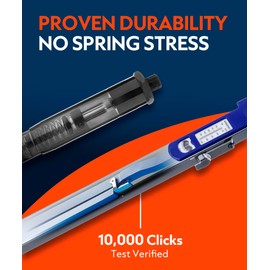 QUENCHINＧ 1/2-Inch Drive Split Beam Torque Wrench, 40-250 Ft-Lb, Flex Head, 32 Teeth, Calibration-Free, Chrome Vanadium, ±4% Accuracy, Heavy Duty Torque Wrench for Mechanics and DIY Repair