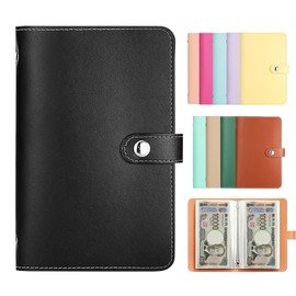 SFTRADE Bills, Money Sorting, Envelope Savings Bank, File Binder, Fashionable 1 Million Yen, Savings Challenge, Disaster Goods, Compact Size (Inner Pages 50 Pages, Can Stack 100 Cash Sheets) (Black)