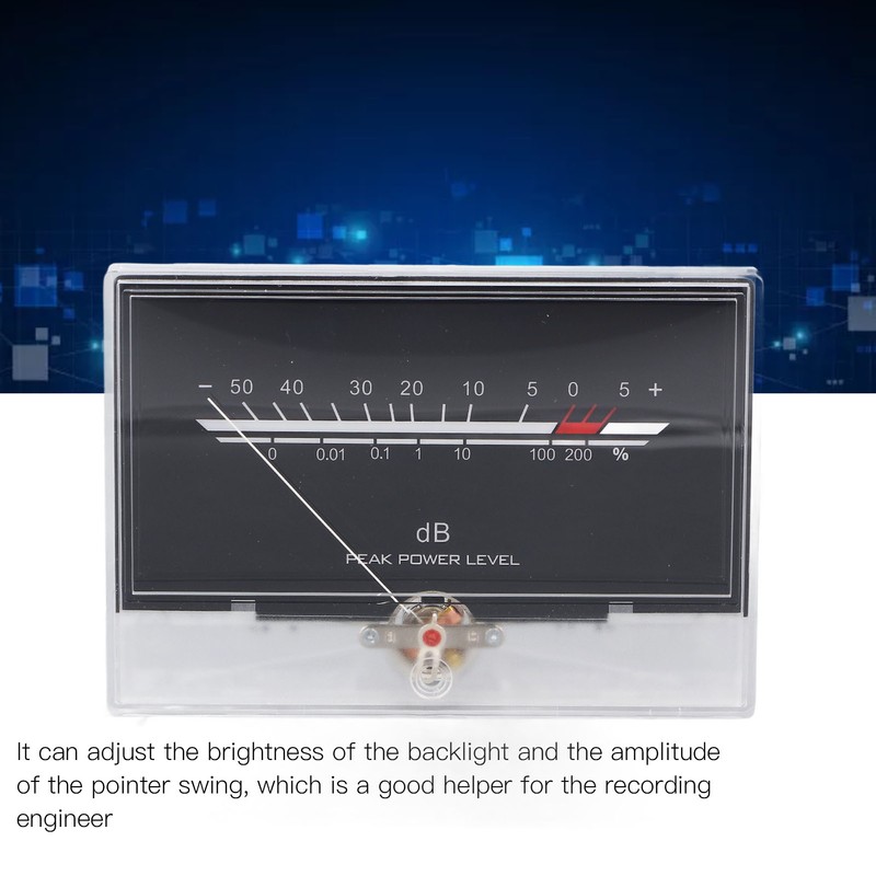 VU Meter High Accuracy Adjustable Backlight Power Amplifier Level Meter