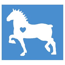 EZ-STIK Draft Horse Little Heart Decal StickerJ475