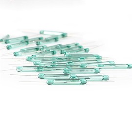 HiLetgo 20pcs Reed Switch Normally Open 2x14mm Magnetic Switch MKA14103 2 * 14mm Normally Open Magnetic Induction Switch Glass Seal with Gold Plated Pin