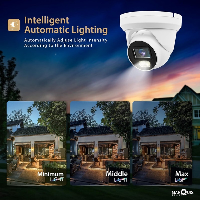 JUSTOP 5MP 3K Audio Full Colour Dome Turret CCTV Security