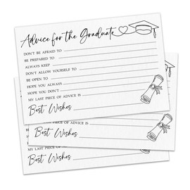 Graduation Advice Wishes Cards For Graduate 2025, 30 Pcs Congrats Cards For Class Of 2025, Senior School, College Graduation Party Favor Decorations And Supplies(4 X 6")-A01