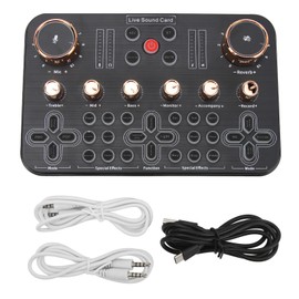 Sound Board Multiple Effects Voice Changer Sound Card for Live Streaming Online Games