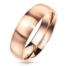 Bungsa Rings for Women and Men - Silver, Rose Gold, Gold, Blue, Black, Matt, Stainless Steel, Elegant Engagement Rings, Friendship Rings and Partner Rings, Stainless Steel, No Gemstone