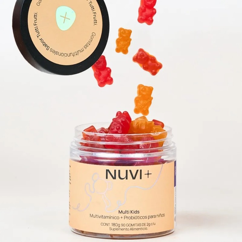 Gomitas De Vitaminas + Minerales Para Niños Sin Azucar Nuvi+