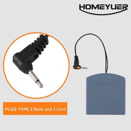 HOMEYUER External Power Supply Box with 2.5mm and 3.5mm Jack for Some Safe Box with External Battery Supply, 4 AA Battery Holder with Wires, 6V Backup Power Source for The Safe Box