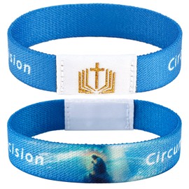 RSKDJSXL Wearable Bible Verse Bracelets, Daily Bible Verse Bracelets Inspirational Christian Wristbands Bible Gifts for Women Men (Blue)