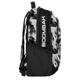 Boombah Odyssey Back Pack Bat Bag - 9" x 12" x 18" - Cinder Black/Gray/White
