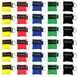 Yzpacc CPR Mask, Disposable CPR Shield Mask Emergency Mask with One-Way Valve Breathing Barrier for First Aid