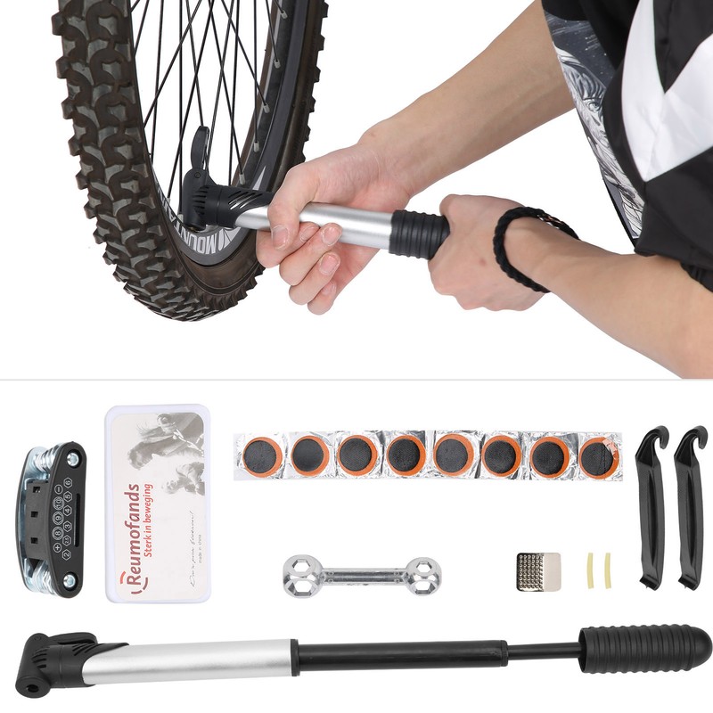 Bicycle Repair Bag Set Tire Fix Tool with Pimp Patches