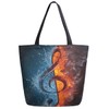 ZzWwR Stylish Fire and Water Music Notes Extra Large Canvas