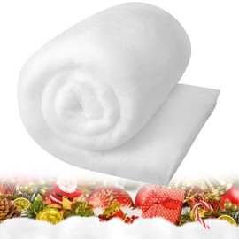 Fairooth Christmas Snow Blanket Roll 5ft x 10ft Artificial White Snow Cover Soft Thick Fluffy Snow Blanket Faux Indoor Snow Party Table Runner for Winter Village Holiday Crafts Backdrop Decor