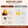 Glass Drink Dispenser with Spigot, 1.72 Gallon, Acacia Wood Stand