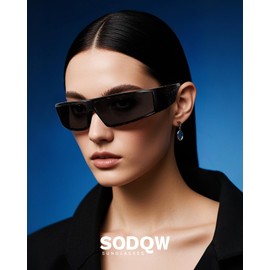 SODQW Wrap Around Sunglasses for Women Trendy Non-Polarized Headband Sun Glasses for Daily Wear with UV400