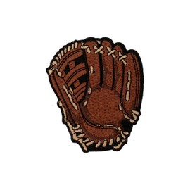 AKIKOPATCH Baseball Glove Iron On Patches, Size 3" Baseball Ballpark Sew Patches for Clothes Backpacks Hats Jeans Bags, Game Day Embroidered Patches, Iron On Fabric Patches DIY Gift for Baseball Lover