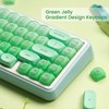 Rainy75 PBT Keycaps, Green Jelly Keycap Foundation MOA Profile, 132