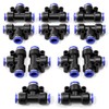 Bwintech 12 Pcs 6mm 3 Way Tee Push in Connect