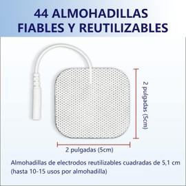 EDECOR Almohadillas de Electrodo para Fisioterapia, Parche de Electrodos de Reutilizables, Electrodos Autoadhesivos de Masaje TENS para Estimulación Muscular, Masaje Corporal