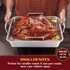 E-far 14 x 10.6 Inch Roasting Pan, Stainless Steel Turkey