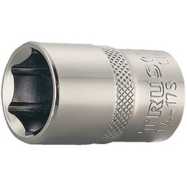 TRUSCO T4-08S Socket, Hexagonal Type, Insertion Angle 0.5 inches (12.7 mm), Opposite Side 0.3 inches (8 mm)