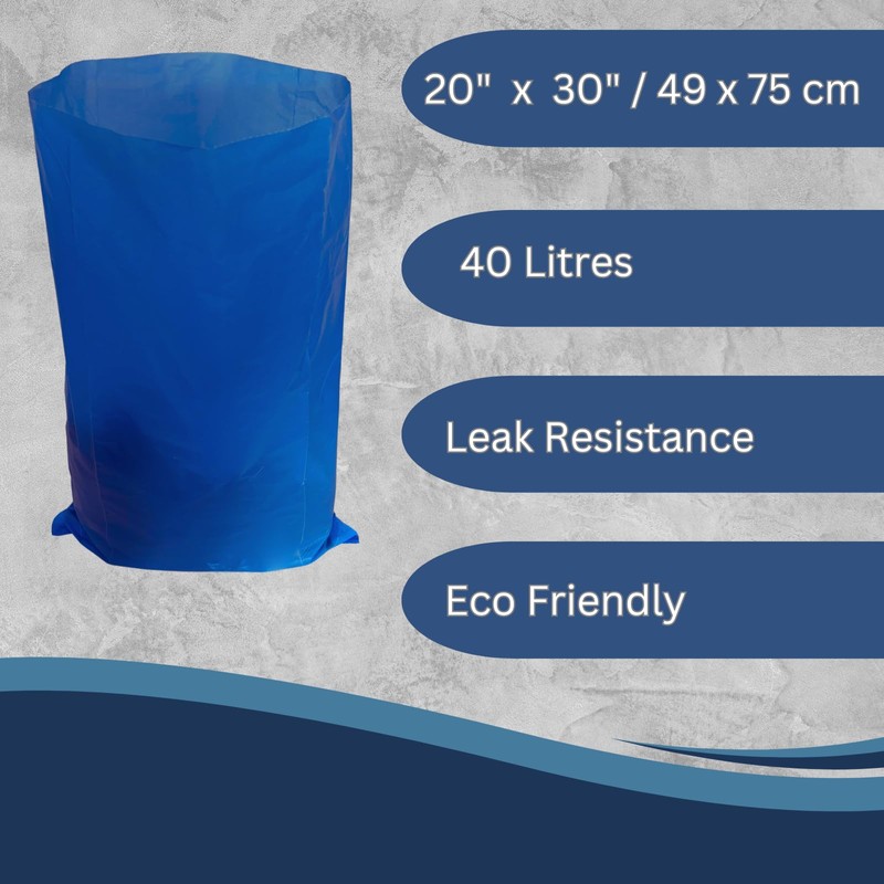 14 Blue Rubble Sacks Heavy Duty Extra Strong Rubble Bags.