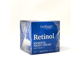 Delfanti Milano • RETINOL RENEWAL Night Face and Neck Cream • Moisturizer with Vitamin C • Made in Italy • 1.7 oz
