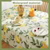Ziyonix Tablecloth Rectangle Lemon Tablecloth Wipe Clean PVC Waterproof Oilcloth