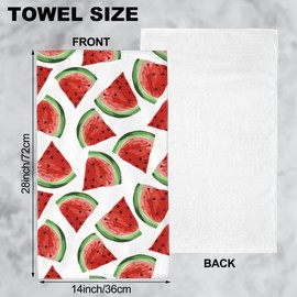 Wotinsi Watermelon Hand Towel for Bathroom Set of 2 Hand Bath Towels Soft Absorbent Decorative Towels for Bathroom Kitchen Yoga Home Decor 14 x 28 in