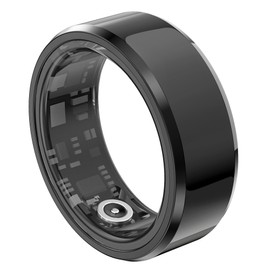 Smart Ring for Men Women Activity Health Tracker Heart Rate Monitor Sleep Pedometer Calorie Counter Ladies Fitness Smart Rings for Women White Black Ceramics Ring