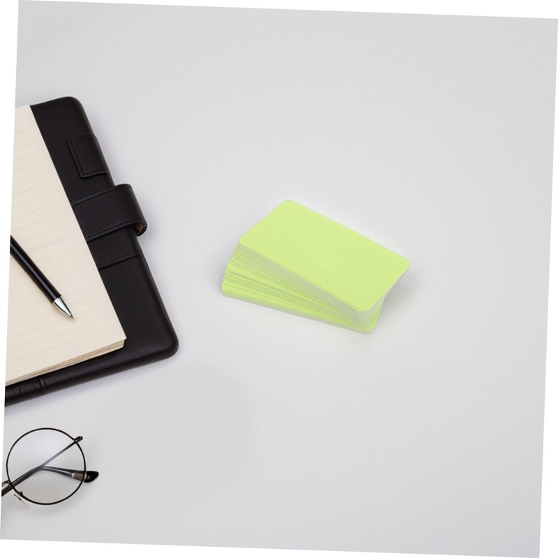 OHPHCALL 100pcs English Learning Cards Name Note Cards Corner Blank