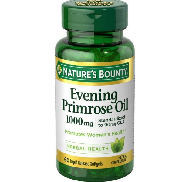 Nature's Bounty Evening Primrose Oil 1000 mg Softgels 60 ea ( Pack of 12)