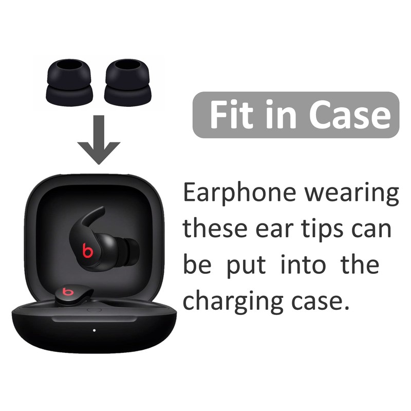 6 Pairs Double Flange Compatible with Beats Fit Pro Ear