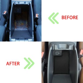 LOCOY Center Console Liner for Ford Bronco Sport Accessories 2021 2022 2023 2024, Cup Holder Mat, Non-Slip Dust Interior, Door Slot Pad, Custom Rubber Coaster Decoration Insert (21 Pcs, Black Trim)