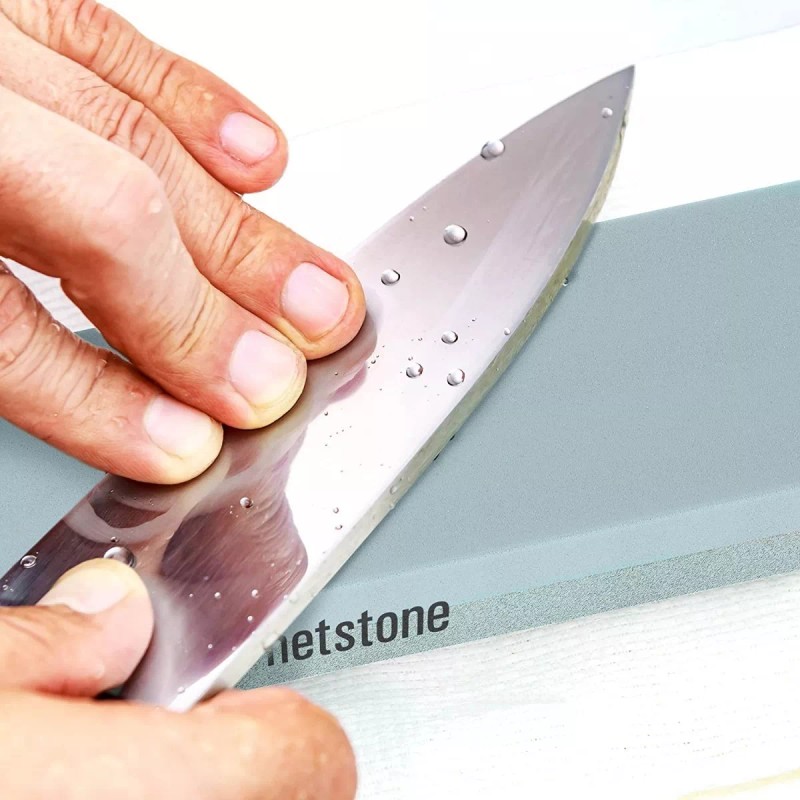 Whetstone Piedra Afilar Cuchillos Doble Grano Medio Y Extra Fino