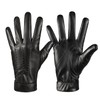 QUKOPSE Winter Leather Gloves for Men,Touchscreen Snow Driving Gloves with