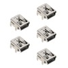 YINETTECH 5pcs Microphone Charging Port Mini USB 5 Pin 4
