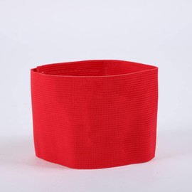 DPWOUM 1Pc Red Adult Squad Armbands Elastic Non-Slip Adjustable Arm Band Neon Colored Adhesive Armband for Soccer Football Training Team Sports Supplies Protective Gear Protective Padding